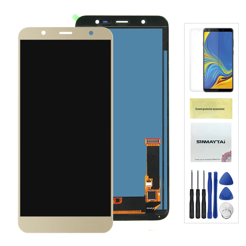 Adjustable Gold Отрегулируйте яркость экрана J810M для samsung Galaxy J8 J810 SM-J810 ЖК-дисплей сенсорный экран дигитайзер Замена - Цвет: Adjustable Gold