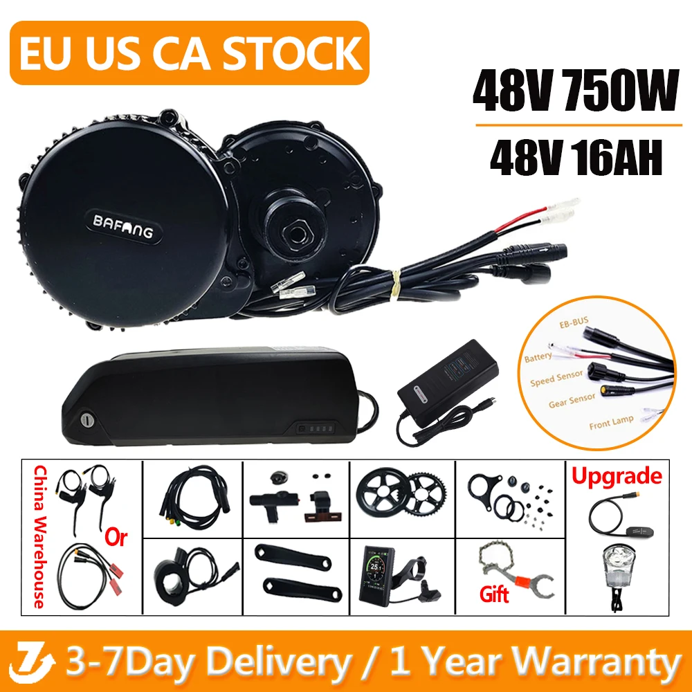 

Мотор Bafang 8fun 48 в 750 Вт Bafang цепной двигатель Bafang BBS02 центральный мотор с комплектом для электровелосипеда аккумулятор 16 Ач 48 В комплект двигат...