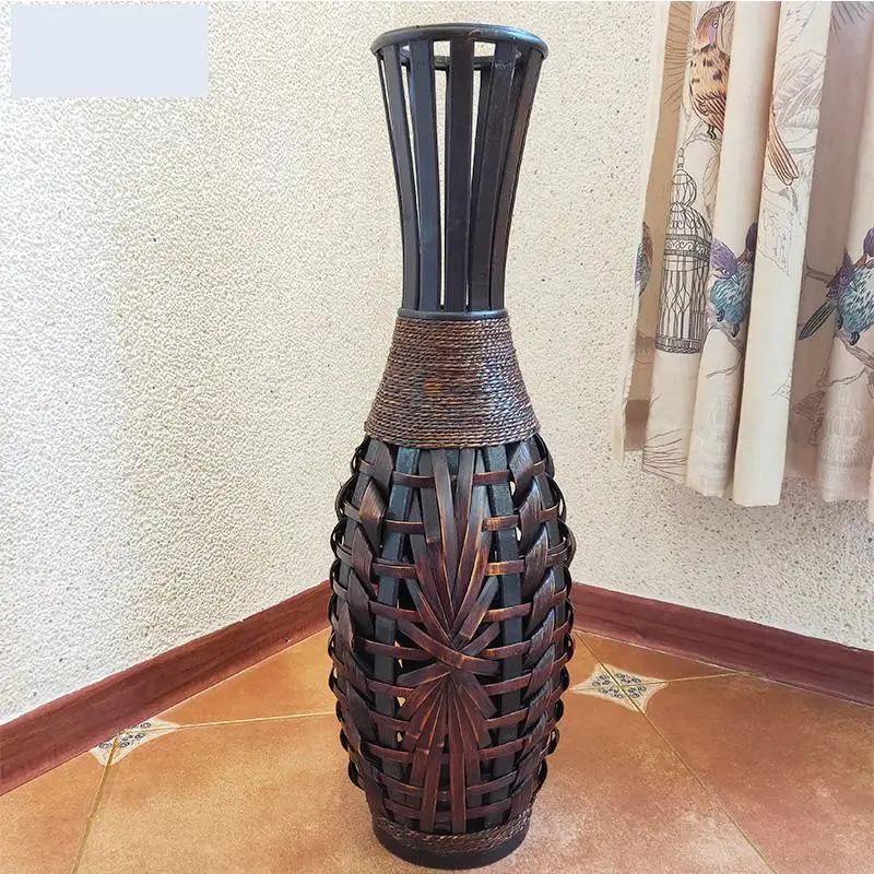 Напольная ваза для домашнего декора большая бамбуковая напольная украшение