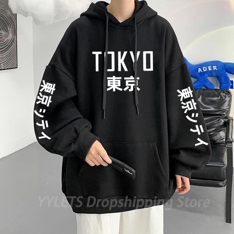 

Japanese Hip Hop Hoody Harajuku Tokyo Printing Men Women Casual Pullover Sweatshirts 2021 Fashion Hot Hoodies Dropshipping
