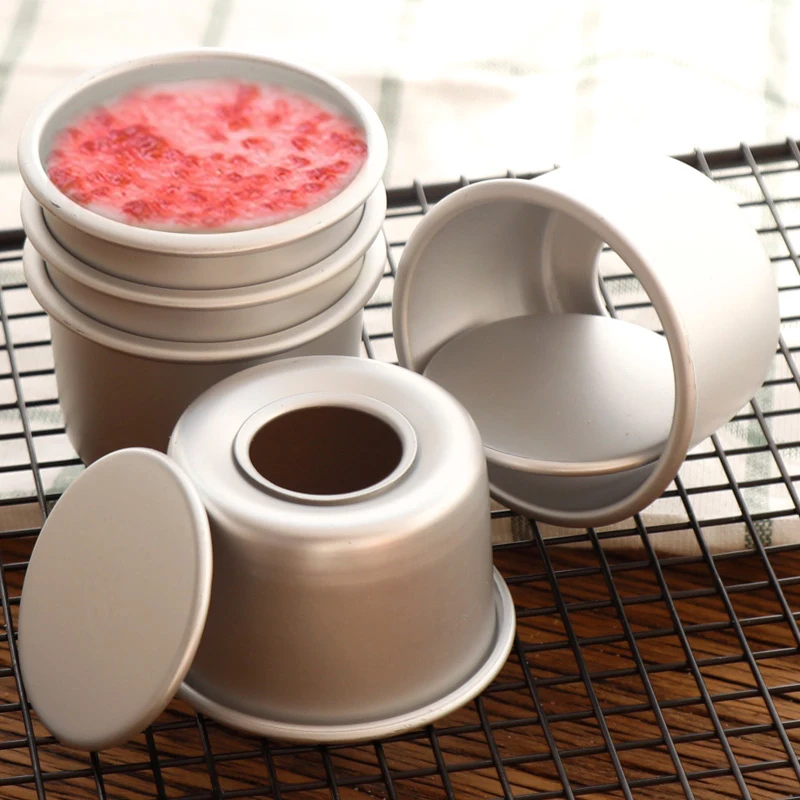 5 шт. круглая форма для мини-тортов из алюминиевого сплава кекс пудинг DIY Съемный