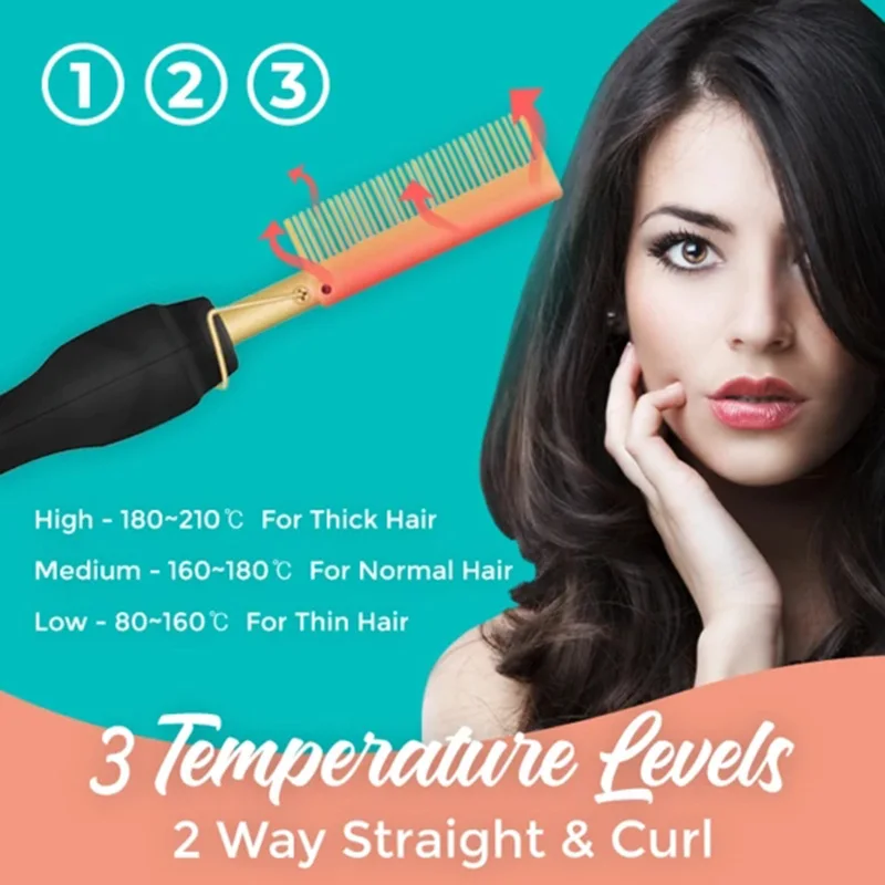 Полностью шелковистая гладкая Расческа для укладки волос электрическая