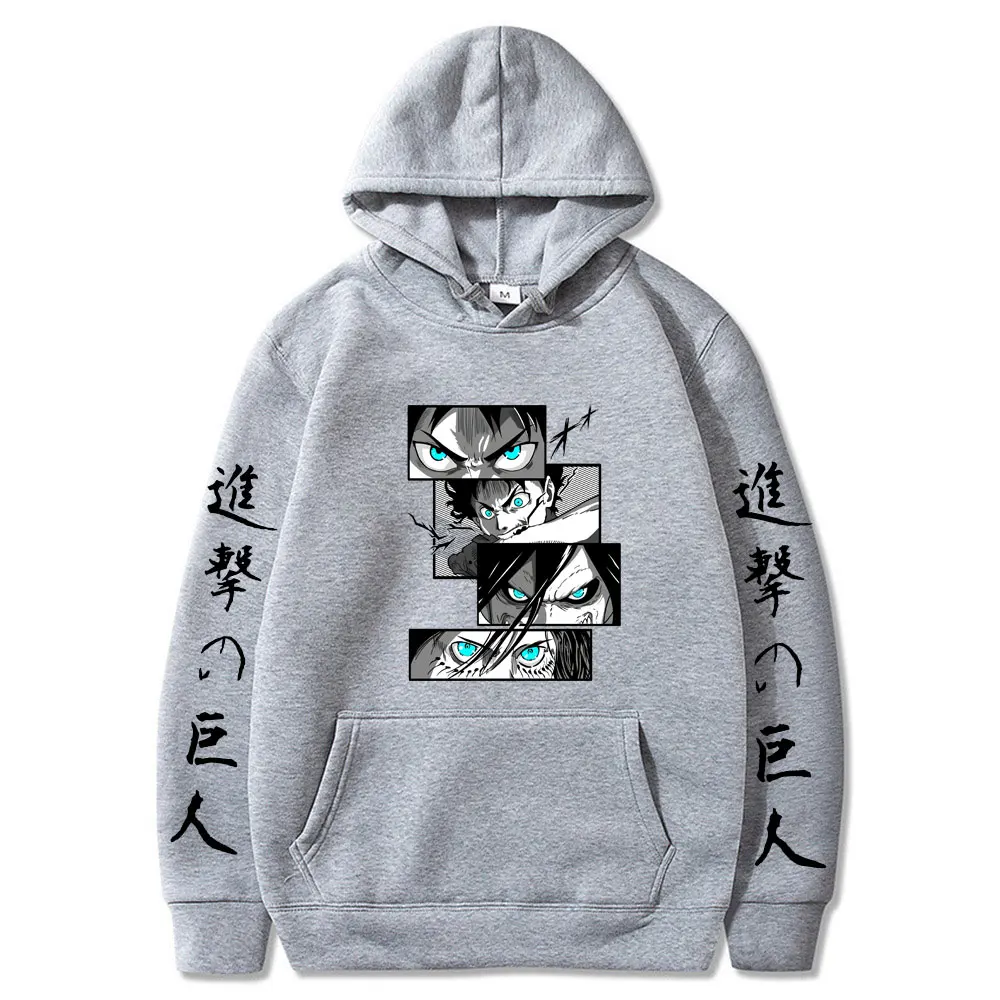 

Attack on Titan Hoodie Shingeki No Kyojin Spring Autumn Hoodie Men Unisex Cool Anime Harajuku Sweatshirt Funny Graphic Hoody Man
