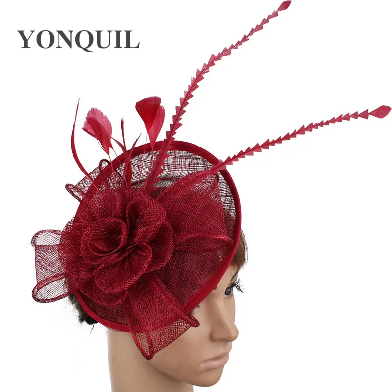 

Ivory Sinamay Headwear Handmade Flower Fascinator Hat Women Formal Dress Fashion Headpiece Elegant Ladies Party Chapeau Caps