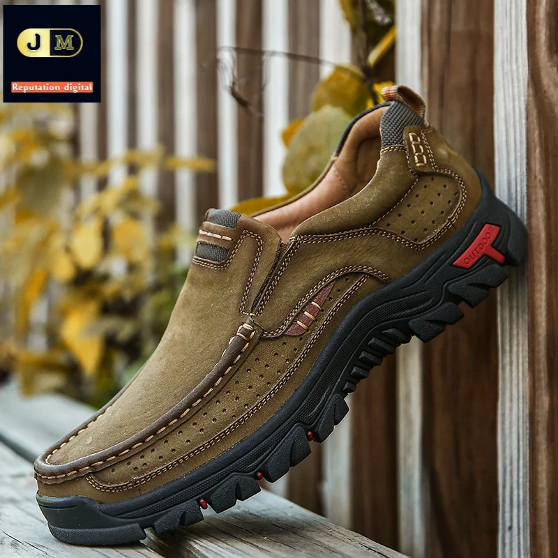 

Male Outdoor Sneakers Men High Quality Handmade Shoes Mens Comfortable First Layer Cowhide Casual Walking Shoes Drop Shipping