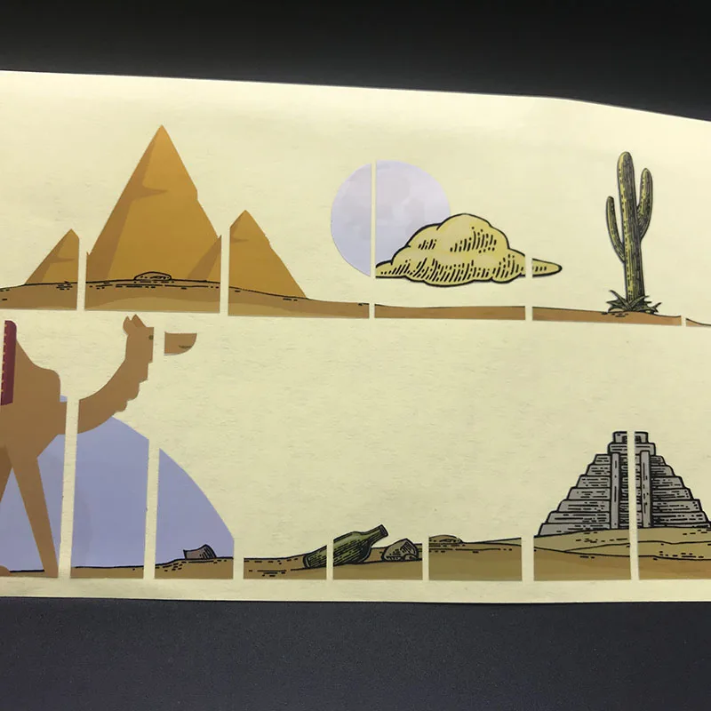 Новинка DIY Набор гитары гриф инкрустация Стикеры в пустыне и наклейка с верблюдом