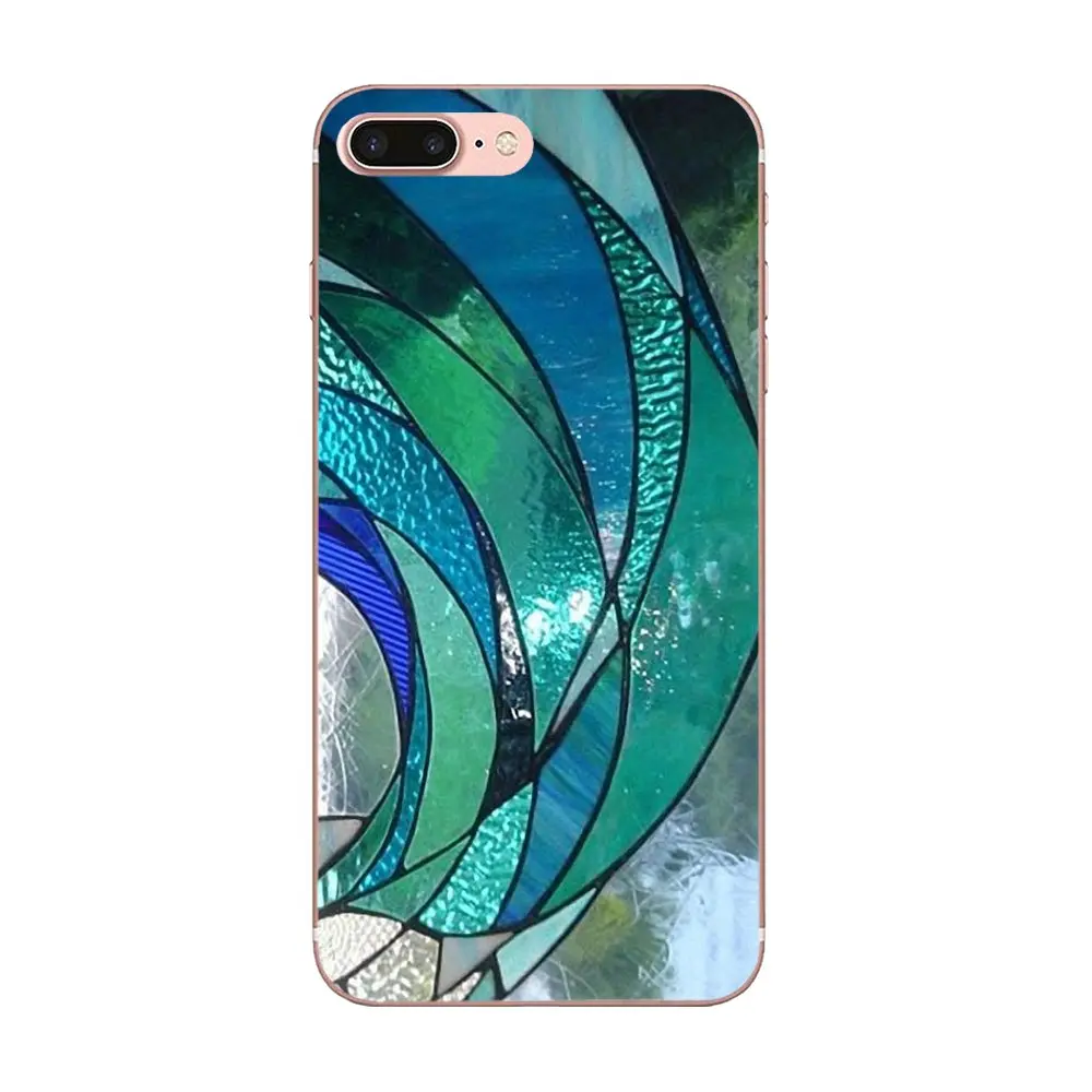 Чехол из ТПУ с рисунком Алисы витражное стекло для iPhone 11 Pro Max Plus X XS XR 8 7 6S SE 4S 5 5C 5S 2020