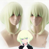 new promare mad burnish lio fotia 35cm gradient short straight heat resistant synthetic hair anime cosplay wig wig cap