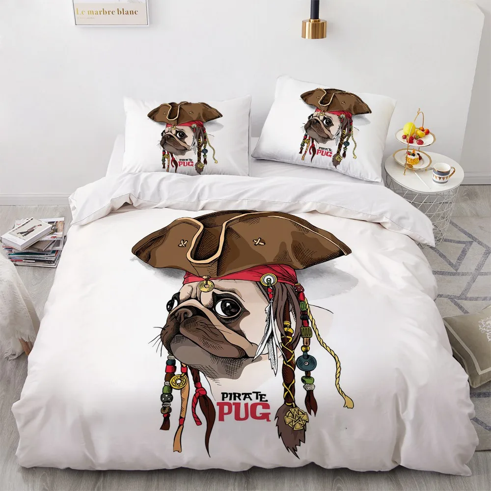 

3D Custom Cartoon Quilt Cover Sets Bedclothes Comforther Cover Pillowcase King Queen Double Single Size White Home Textile