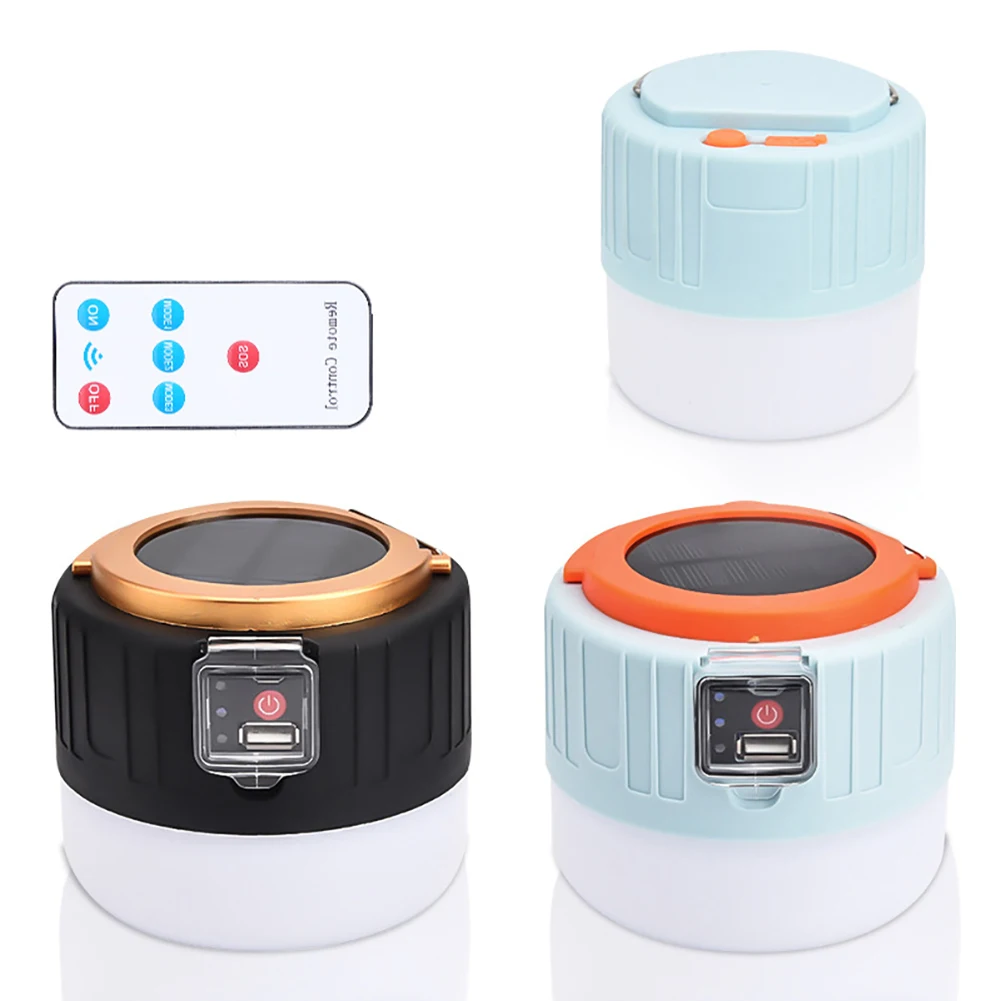 

500W Solar Charging Lamp USB Rechargeable Camping Lantern Waterproof Bulb Lamp Portable Night Light Emergency Light Solar Lamp