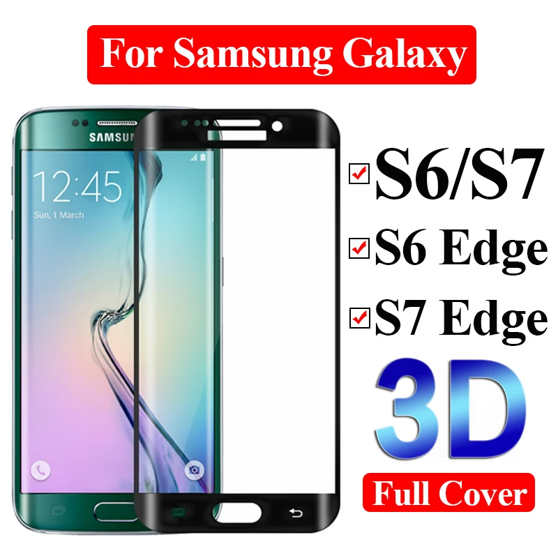 Закаленное стекло для samsung galaxy s7 защита экрана samsyng s6 edge s 7 6 защитная пленка 6s |