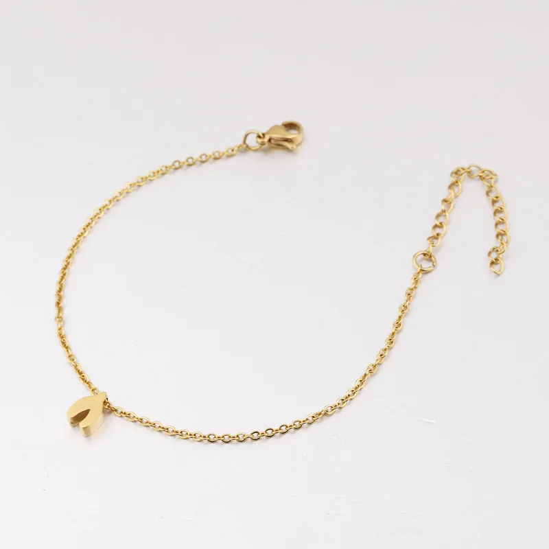 Браслет-цепочка из нержавеющей стали с подвеской в виде рыбьего Кита и хвоста |