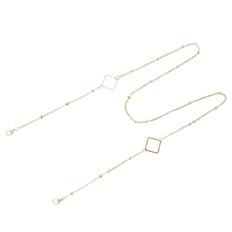 Цепочка для очков женская с имитацией бисера Модный повседневный аксессуар