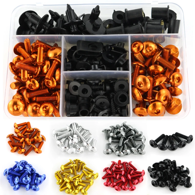 

Fit For Honda CBR125R CBR150R CBR250R CBR300R CBR250RR CBR400R M5 M6 Complete Full Fairing Bolts Kit Fairing Clips Cowling Bolts