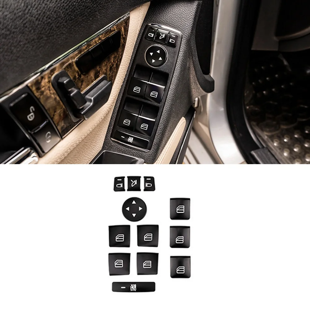 Черная матовая Наклейка на окно автомобиля из АБС-пластика для Mercedes Benz W204 W212