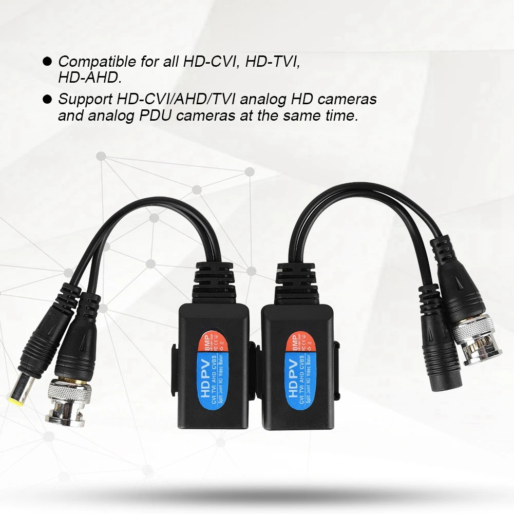 1 пара HD видео кабель передачи витой пассивной Аудио CCTV передатчик для HDCVI HDTVI AHD