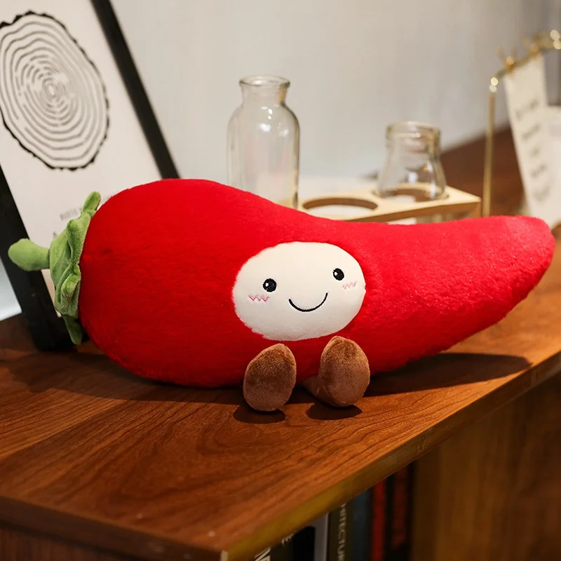 Кавайная плюшевая подушка с выражением лица фрукты мягкие набивные баклажаны