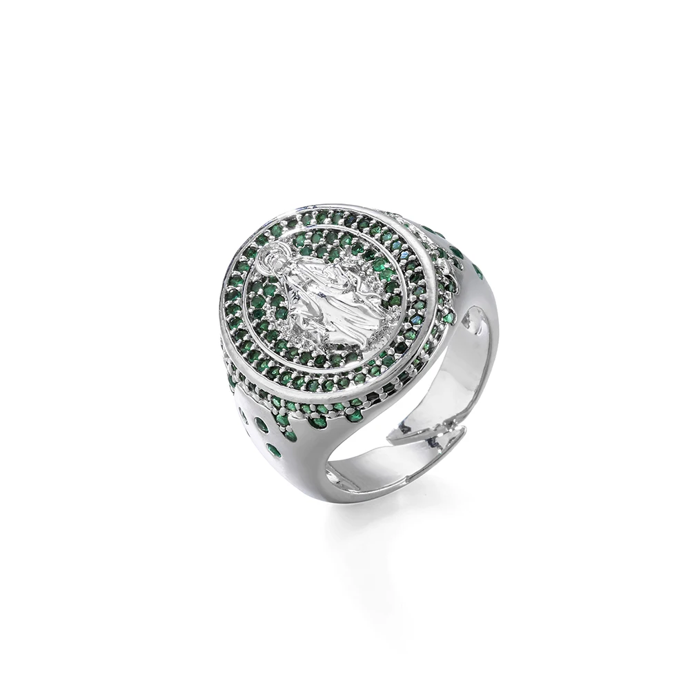 Bague Plaqué Or CZ Glacée Hip Hop pour Femmes et Hommes 💍