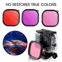 diving filter cover portable waterproof underwater red purple pink filter lens cover for gopro hero 9 action camera accessories