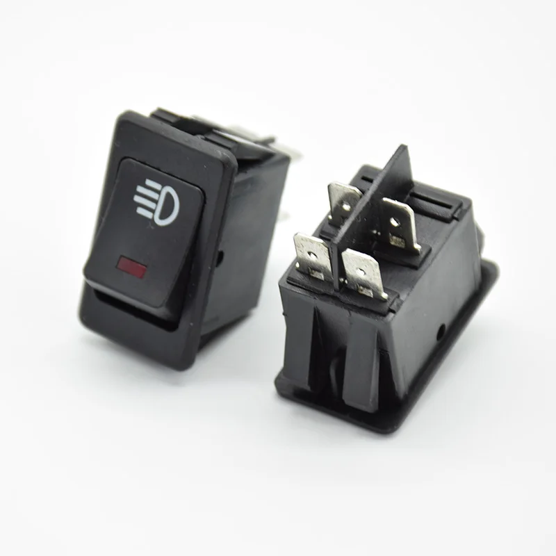 1 шт. дневной тумблер красный желтый зеленый синий 4 контакта 2 положения 12 В 35 А