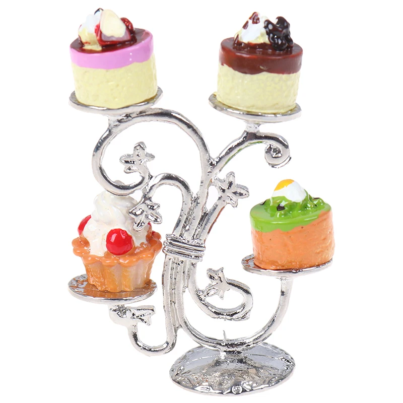 1/12 кукольный домик миниатюрные продукты питания фрукты Стенд и вкусные торты Diy