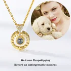 Ожерелье для кошек и щенков с проекцией фото животных на заказ различные украшения для животных кулон фото ювелирные изделия с памятью 2021 Прямая поставка