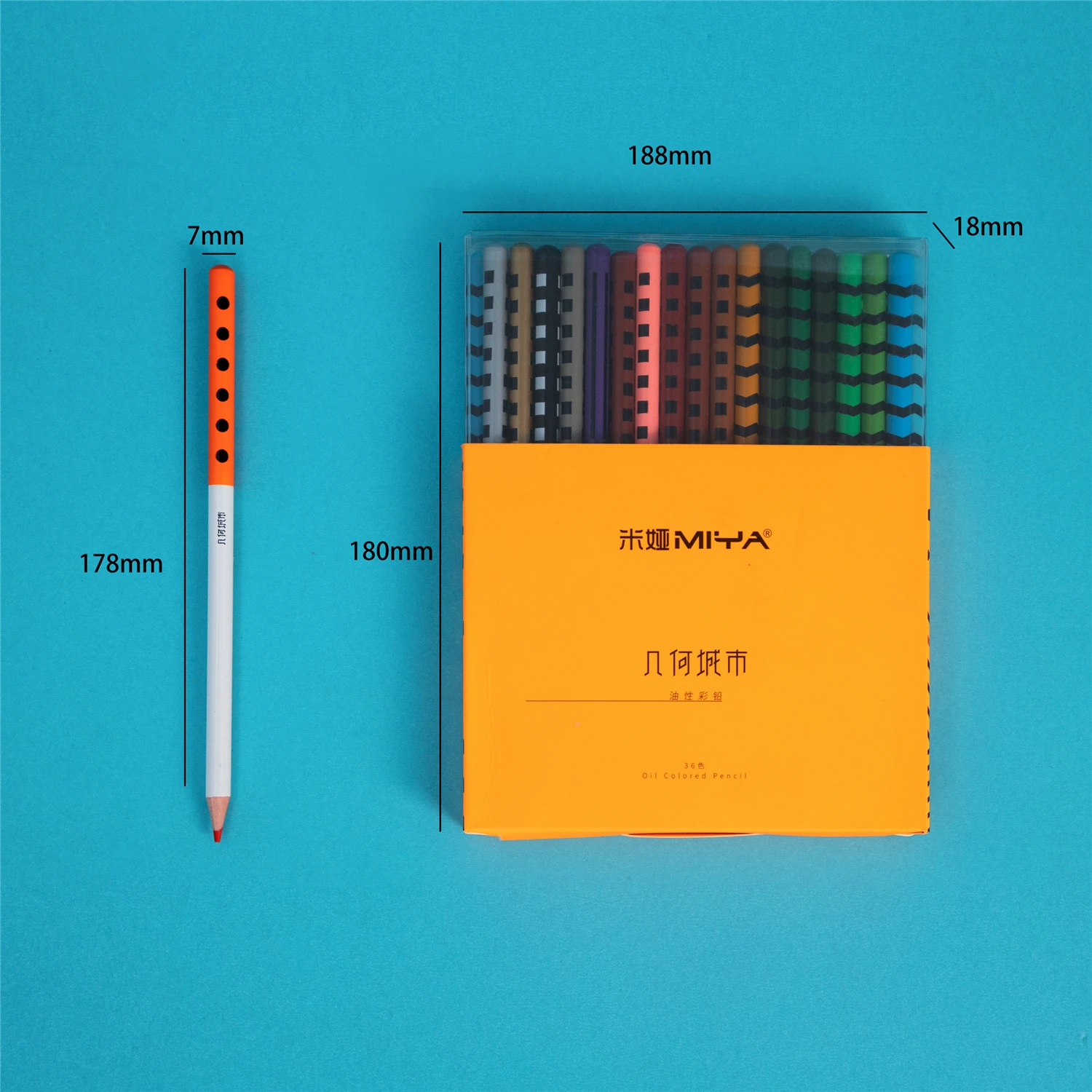 

HIMI 36/48 Geometry City Professional Oil Color Pencil Set Soft Wood HB Draw Sketch Drawing Pencil School Art Supplies