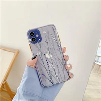luxury flower painted clear phone case cover for iphone 12 mini 11 pro max xr x xs max 7 8 plus se 2020 transparent soft fundas