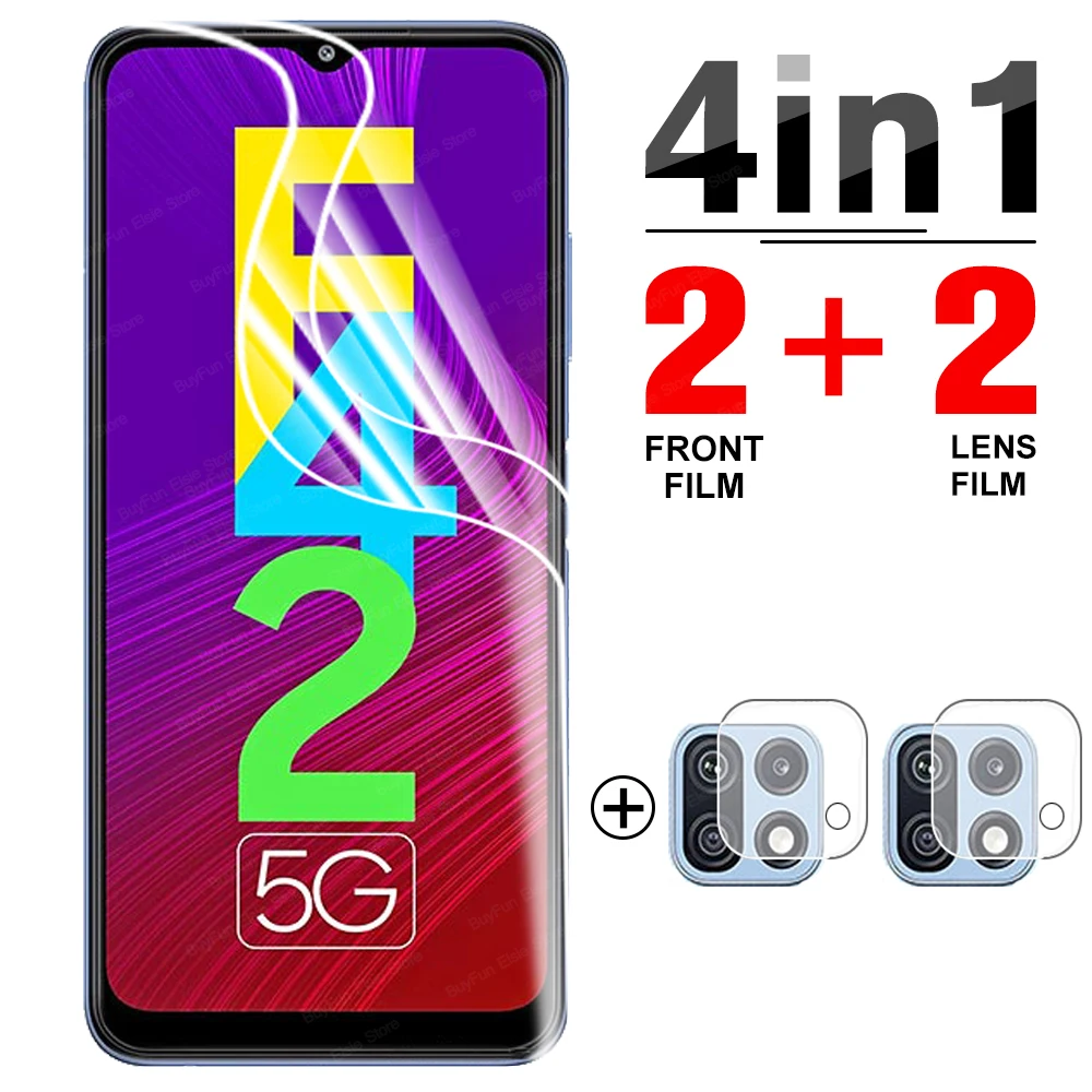 

Гидрогелевая пленка 4 в 1 для Samsung M52, фотокамера и Защита экрана для Galaxy M52, M526, M 52, фотопленка, не стекло