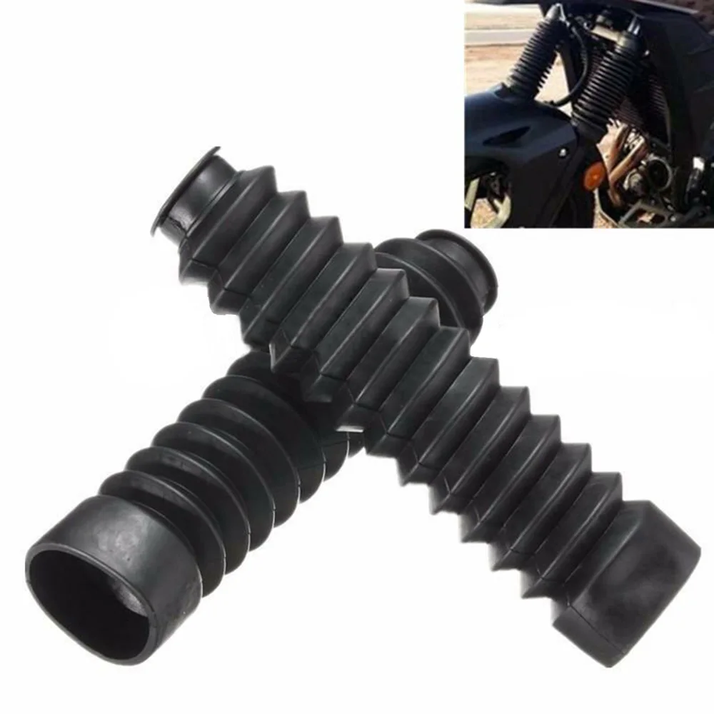 

Motorcycle Front Fork Boot Bellows Universal Off-road Motorcycle Rubber Dust Cap 13 Section Shock Absorption Threaded Sleeve
