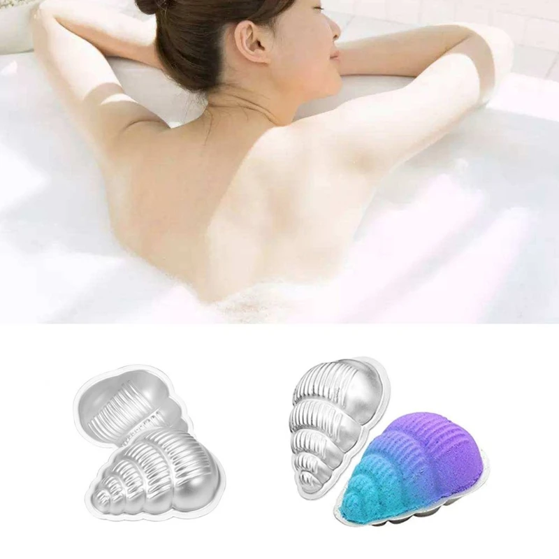 

R3MF в форме раковины Алюминий сплав 3D Бомбочки для ванны набор формочек для ремесло металлическая пресс-форма инструменты для ручной работы