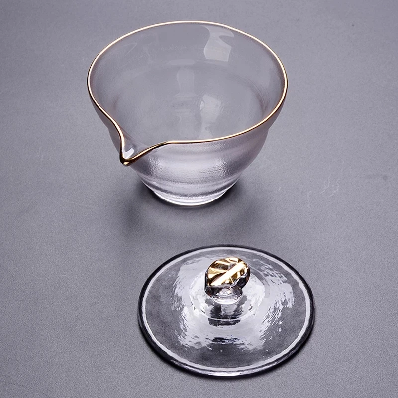 Японский стиль стеклянная чайная чаша чайный набор GaiWan Экстра утолщенная