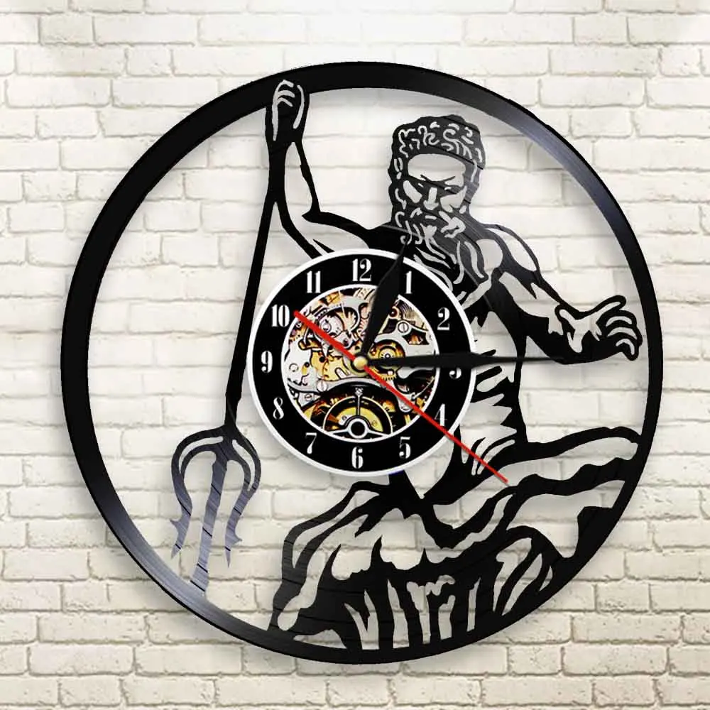 Настенные часы Poseidon с греческой мифологией изображением бога Нептуна мифа