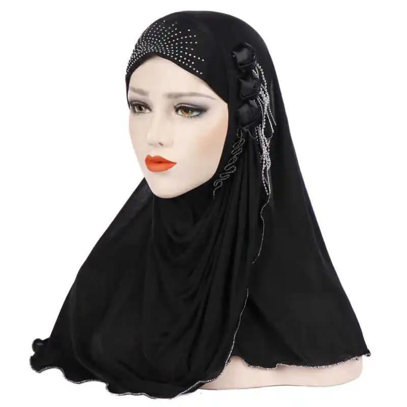 

Amira Cap Flower Headwear Shawl Scarf One Piece Muslim Headwrap Full Cover Hijab
