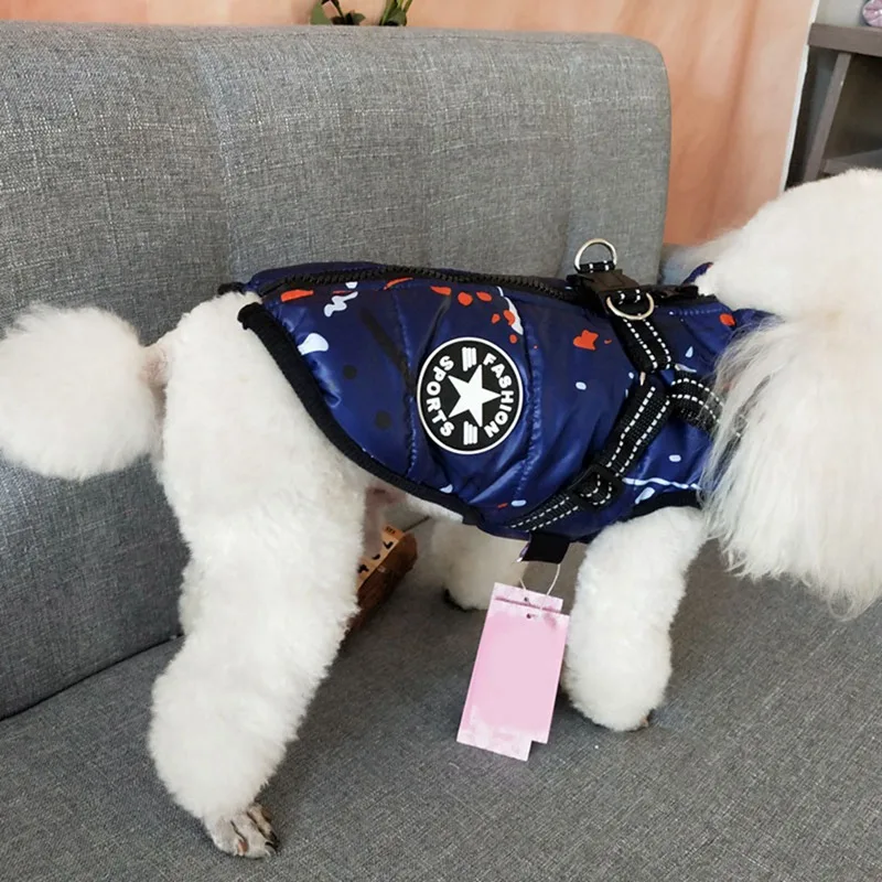 

2021 Hot Pet Dog Jacket Coat Thickening Winter Warm Puppy Dog Clothes With Hood For Chihuahua Poodle Bichon