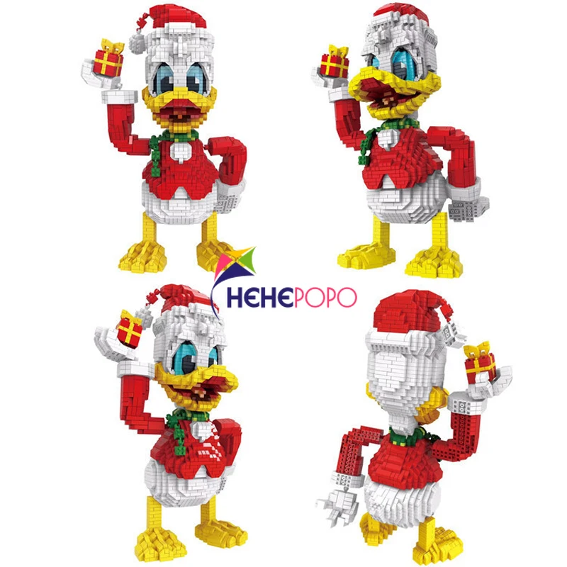 Мини-конструктор Donalded утка рождественский подарок красный Микки Disneying Mouse замок