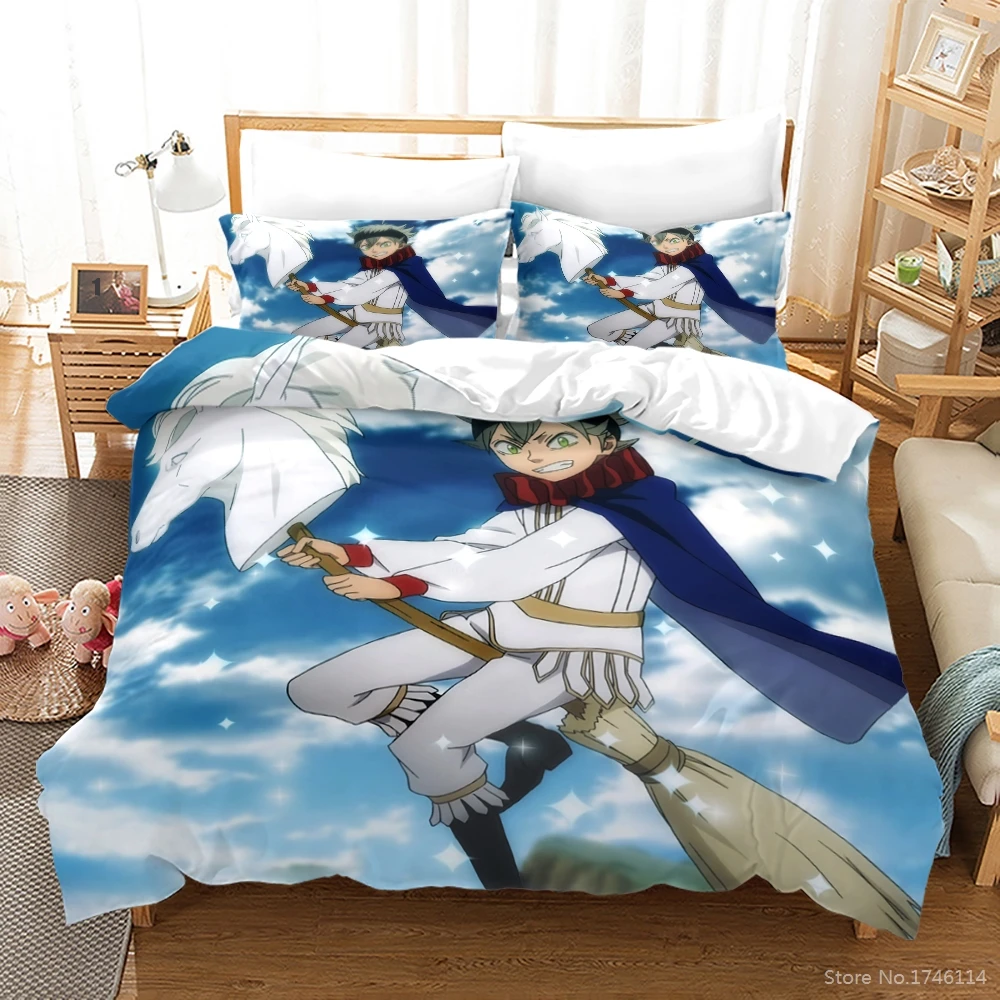 Аниме Черный клевер 3D мультфильм печатных постельное белье близнец полный Queen