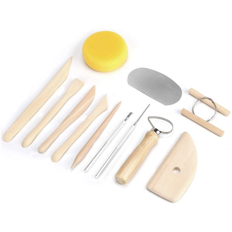 

34PCS Clay Tools Pottery Sculpting Tool and Supplies Wooden Handle Pottery Carving Tool Set