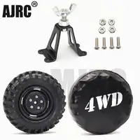AJRC Spare tire frame metal spare tire bracket wheel bracket for 1/10 axial SCX10 RC4WD D90 D110 RC4WD TRX4 CC01 RC crawler TRX6