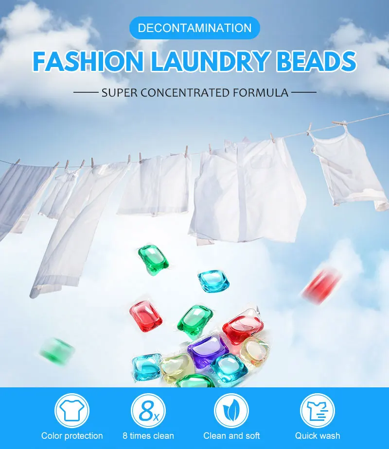 Dropshopping Colorful Laundry Ball Gel Beads Lasting Fragrance Antibacterial Protective Clothing Fragrance Liquid Laundry Balls