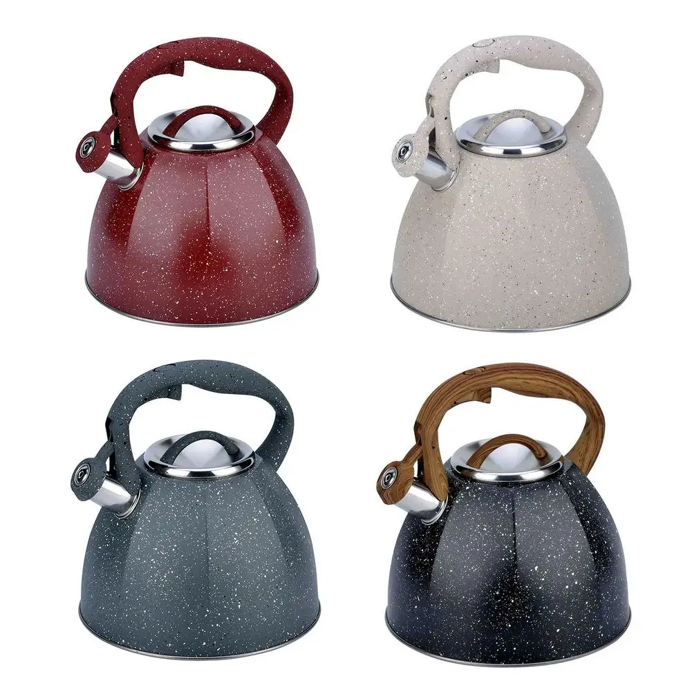 

3L Stainless Steel Whistling Kettle With Heat-resistant Handle Large Capacity Teapot Water Kettle For Home Kitchen Camping