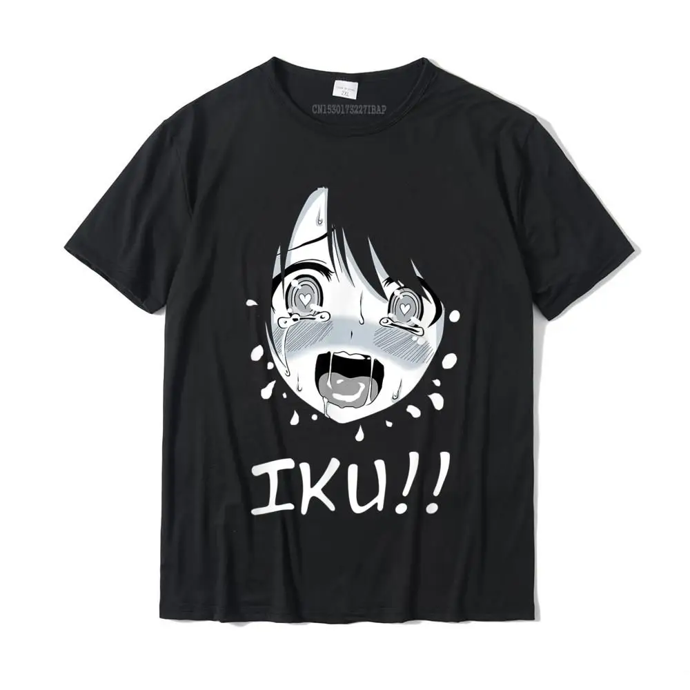 

Ahegao Face Anime Manga Hentai Girl Iku T-Shirt Top T-Shirts For Men Birthday Tees On Sale Casual Cotton