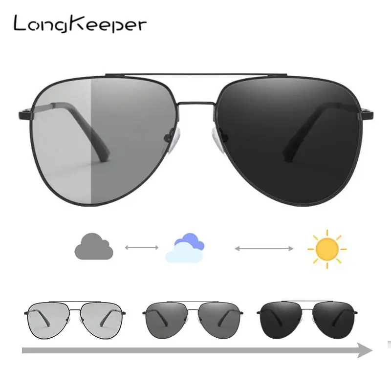 

Polarized Pilot Sunglasses For Men Brand Design Photochromic Sun Glasses Cool Driving Eyeglasses Male oculos de sol masculino
