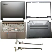 New For Lenovo Flex 2 14 Laptop LCD Back Cover/Front Bezel/Hinges/Palmrest/Bottom Case Grey 5CB0F76786