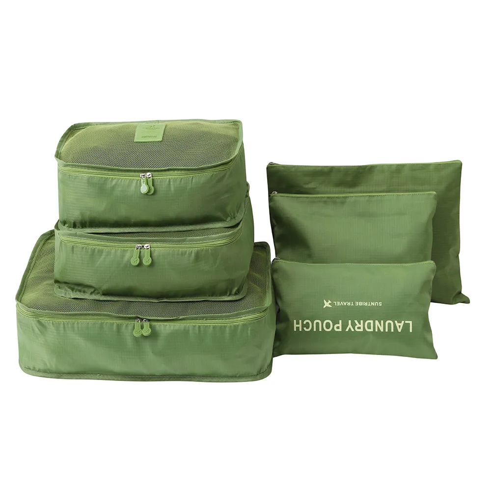 6 шт. дорожные сумки для хранения набор портативный аккуратный чемодан