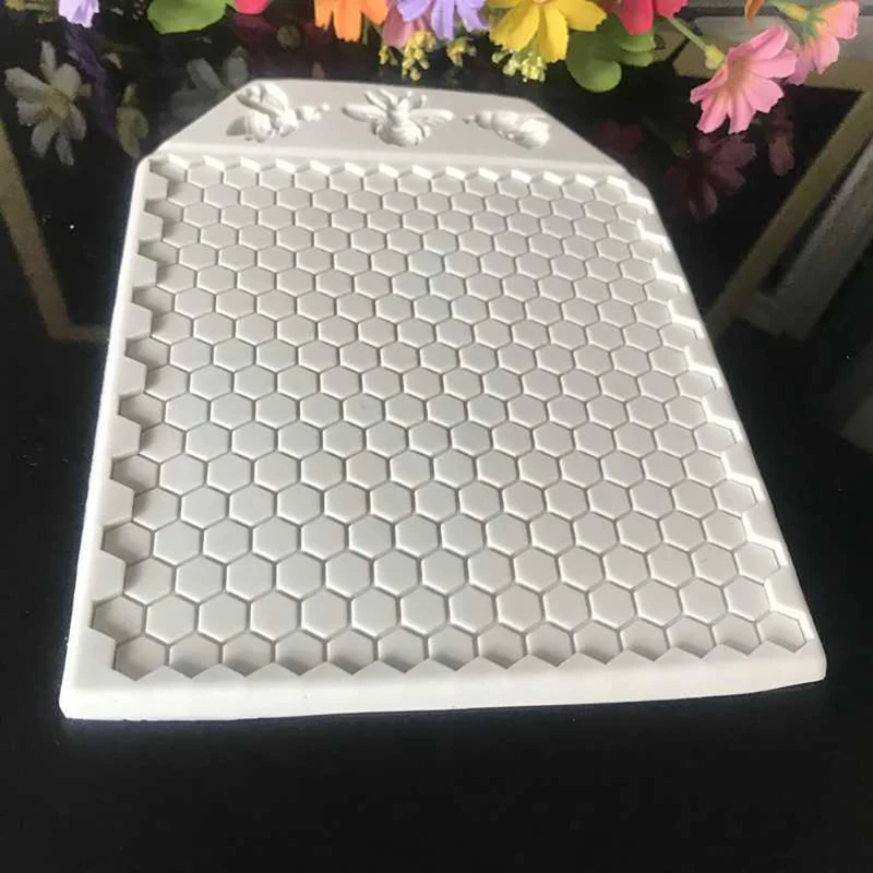

Bees Honeycomb Mold Textured Silicone Fondant Decorating Chocolate Cake Mould