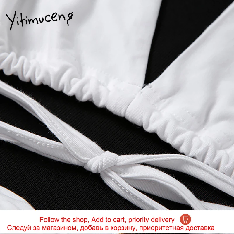 

Ytinuceng Backless Short Tank Tops Women Sexy Club Slim Crop Top 2021 Summer Fashion New Wrap Chest White Black Bandage Vest