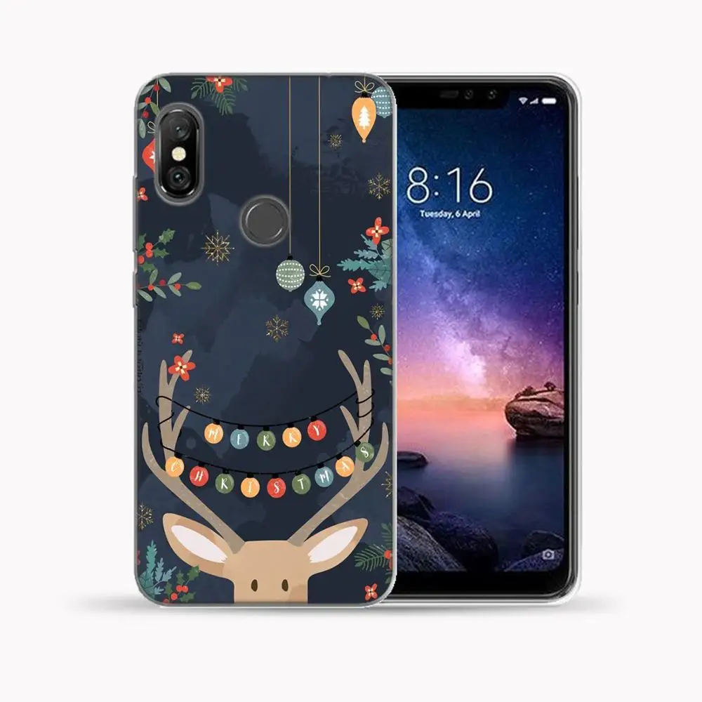 Чехол для Xiaomi Mi A1 A2 8 Lite 9 Pro 5X 6X мягкий чехол с Рождеством Redmi 5 5A 6 7 7A Y3 K20 Note 4 4X |