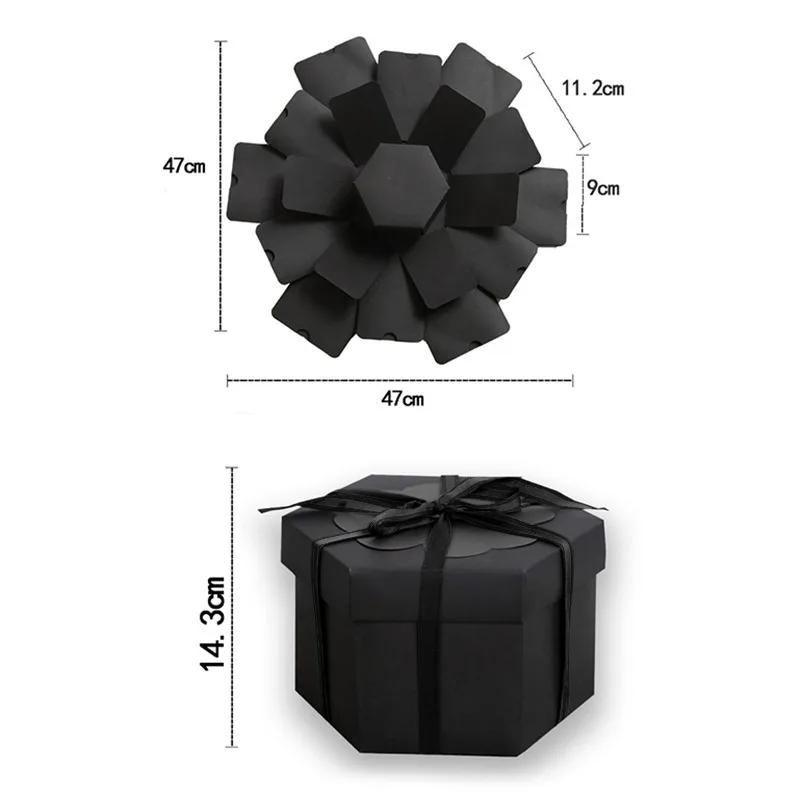 Caja de pareja de explosi&oacute;n creativa sorpresa, &aacute;lbum de recortes de aniversario de memoria encantador, &aacute;lbum de fotos DIY, caja de regalo del D&iacute;a de San Valent&iacute;n-5