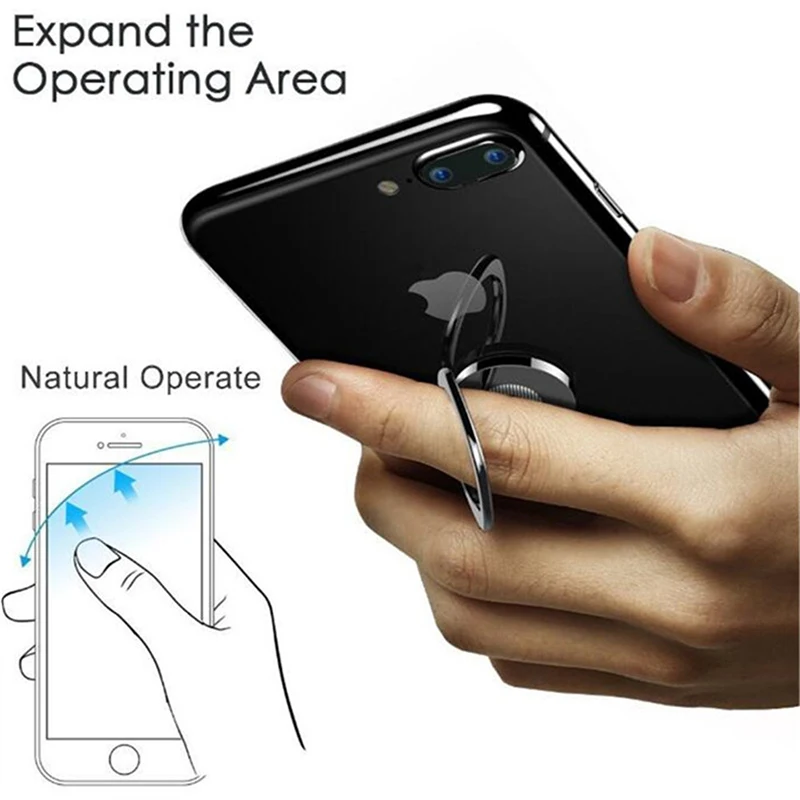 Mobile Phone Finger Ring Holder Ultra Thin Metal Desktop Stand For iPhone 11 XS Huawei Samsung Universal Smartphone Hand Bracket